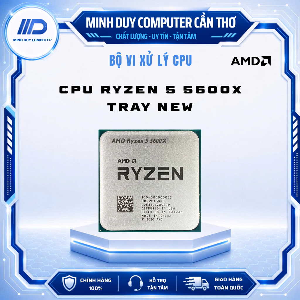 CPU AMD RYZEN 5 5600X TRAY - NEW CHÍNH HÃNG - BẢO HÀNH 3 NĂM