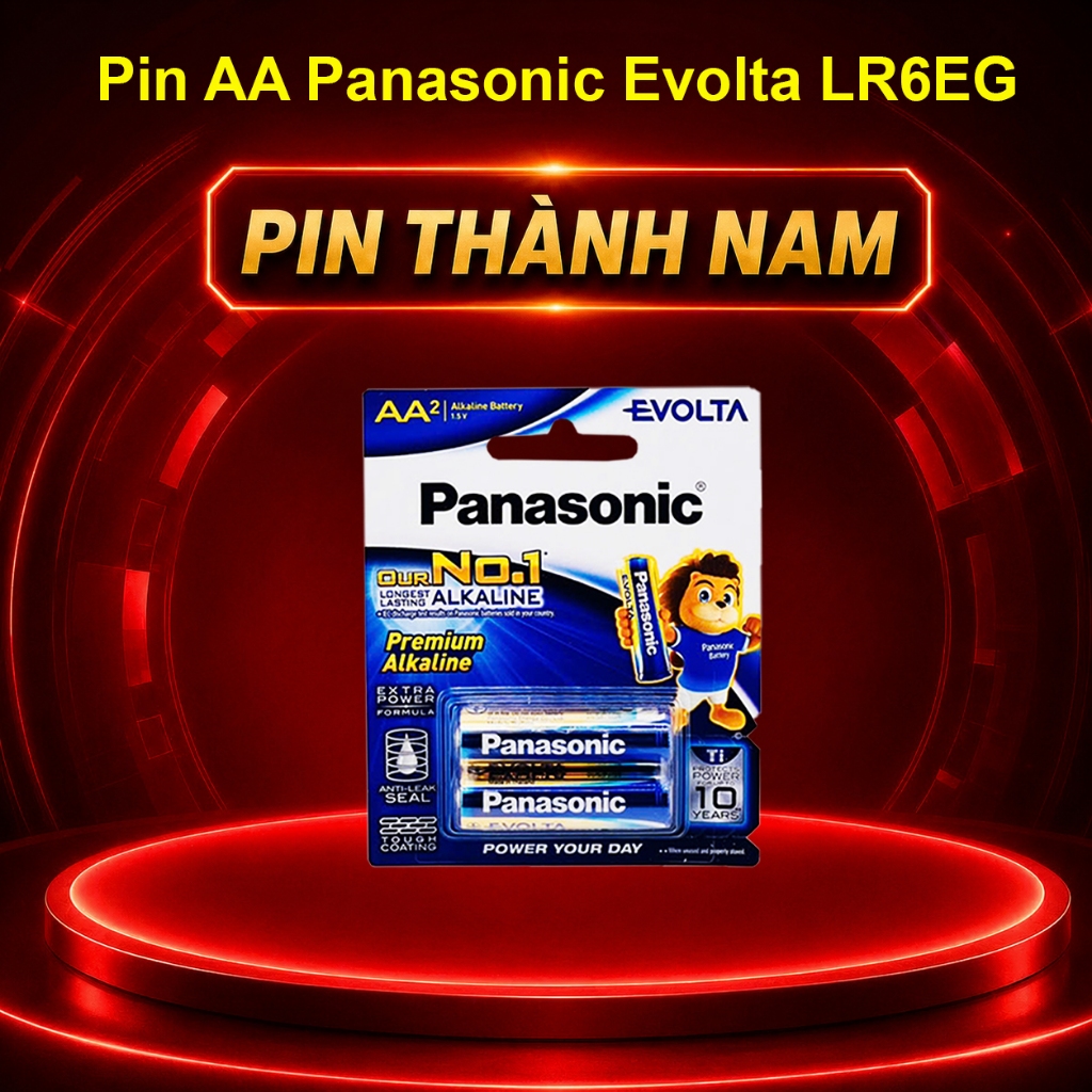 Pin AA Panasonic Evolta Cao Cấp Siêu Bền Vỉ 2 Viên Chính Hãng