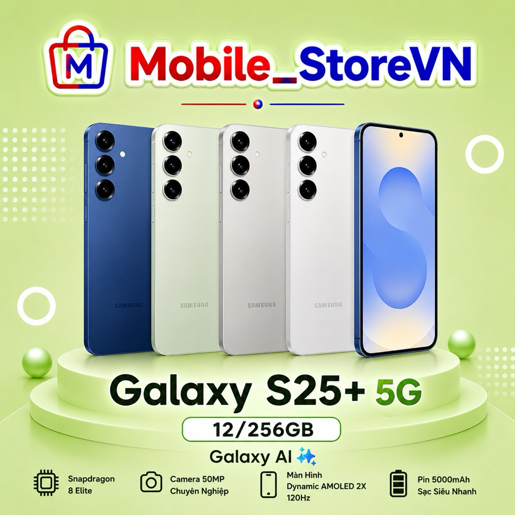 Điện thoại Samsung Galaxy S25+ S25 Plus 5G 12/256GB - Galaxy AI - Bảo hành chính hãng