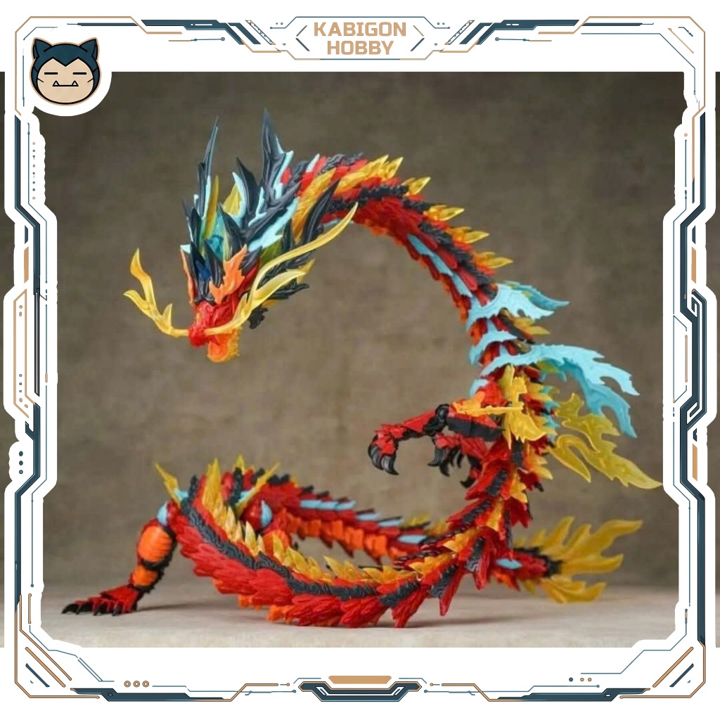 Mô Hình Lắp Ráp Xích Long Vương Red Dragon ShenX ZL-0001 Rồng Đỏ 1m 48 LED Model Kit