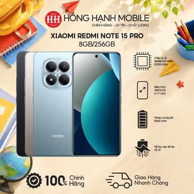 Điện Thoại Xiaomi Redmi Note 15 Pro 8GB/256GB - Hàng Chính Hãng