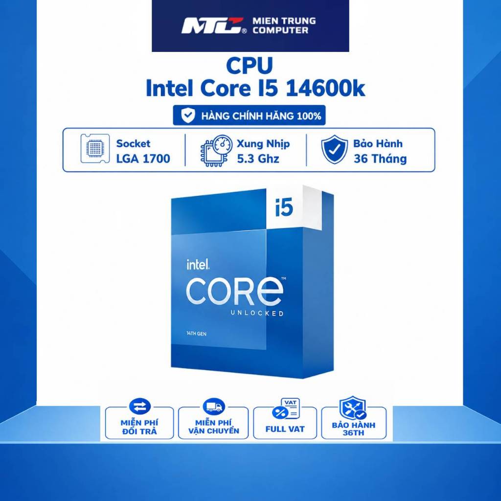 CPU Intel Core i5-14600KF - Socket Intel LGA 1700/RAPTOR LAKE, FULL BOX