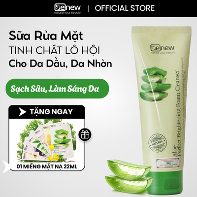 Sữa Rửa Mặt Sáng Da Lô Hội Benew Aloe Brightening Foam Cleanser 160ml