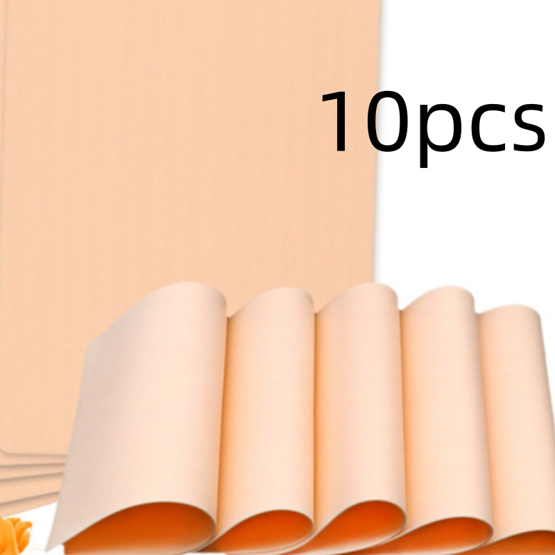 10 Miếng Da Tập Xăm Silicon Màu Hồng, Da Tập Phun Xăm Thêu Mày Chất Liệu Silicon Mềm Mại, Dụng Cụ Tậ