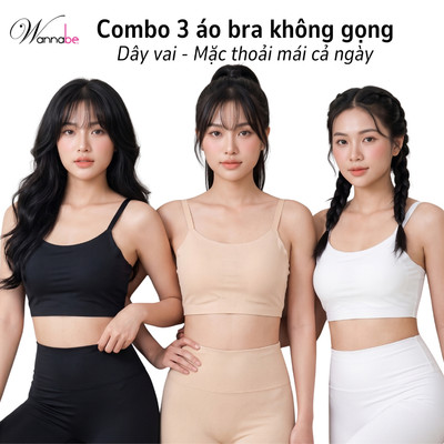 Combo 3 Áo Ngực Su Mềm Mịn WANNABE Co Giãn 4 Chiều, Nâng Nhẹ, Mặc Êm Như Không  AL45S