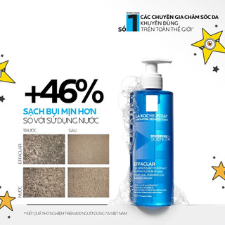 Gel rửa mặt sạch sâu giảm mụn cho da dầu mụn nhạy cảm La Roche-Posay Effaclar Foaming Gel
