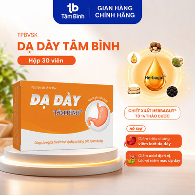 [Review tốt] Dạ dày Tâm Bình - Hỗ Trợ Giảm Đau Dạ Dày, Tá Tràng, Trào Ngược Dạ Dày, Bảo Vệ Niêm Mạc Dạ Dày
