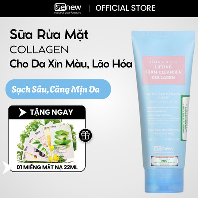 Sữa Rửa Mặt Dưỡng Trắng Da - Nâng Cơ Da Cao Cấp BENEW WHITE LIFTING COLLAGEN 150ml