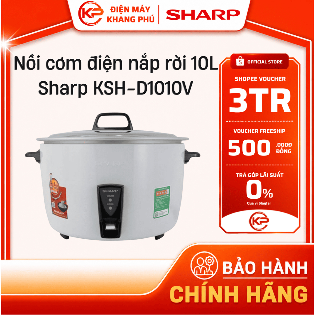 Nồi cơm điện nắp rời 10L Sharp KSH-D1010V