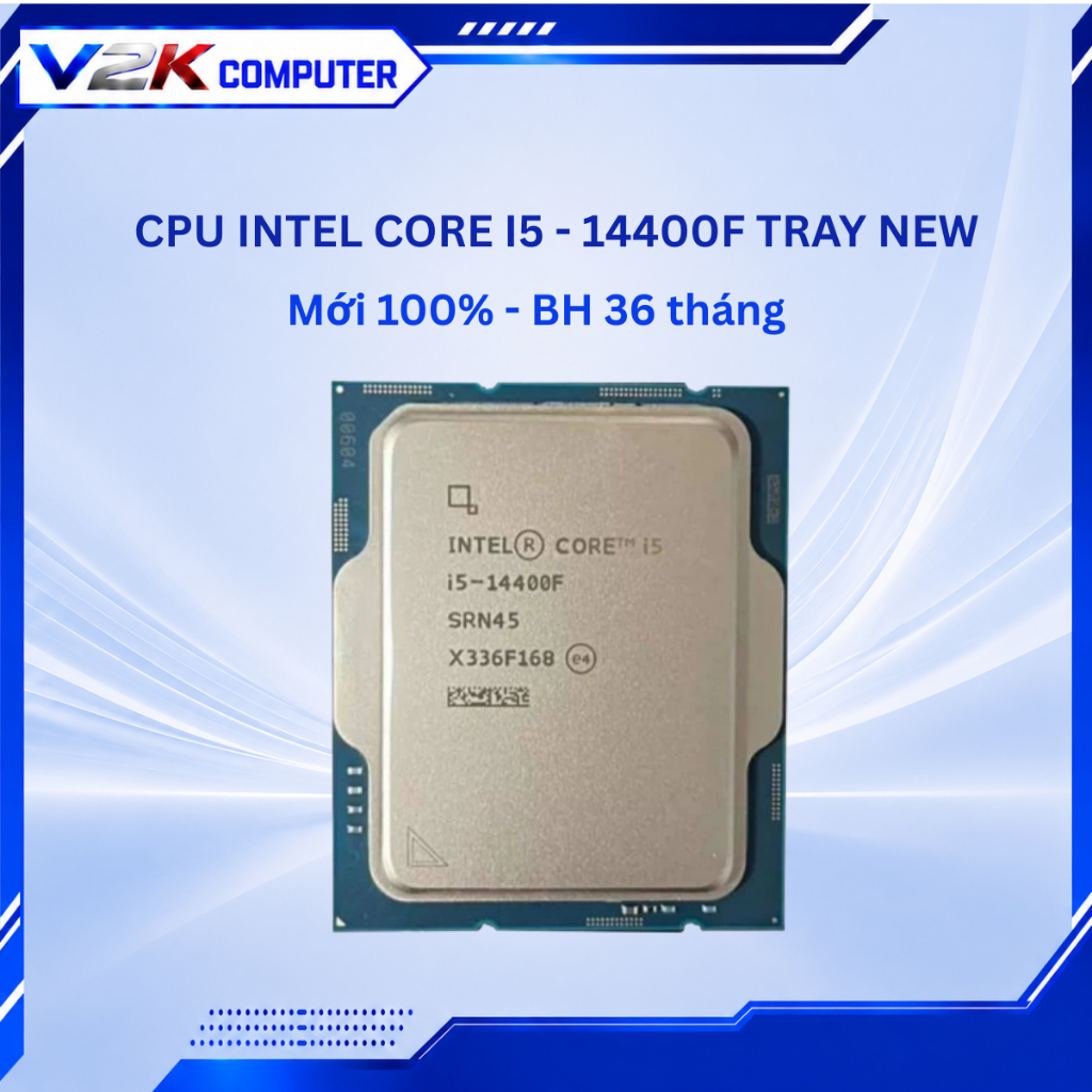 CPU Intel Core i5-14400F – Intel Core i5 Gen 14, 10 Nhân 16 Luồng Cho PC Gaming, Đồ Họa