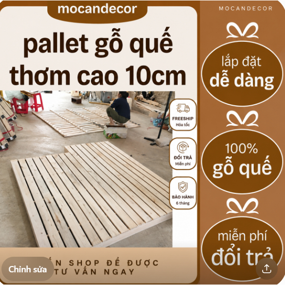 GIƯỜNG NGỦ,GIƯỜNG PALLET DÀI,PALLET CAO 10CM