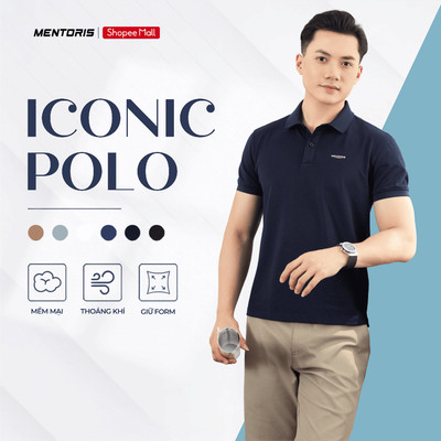 Áo Polo Nam MENTORIS, Áo Polo Cotton Cổ Bẻ Cao Cấp, Form Gọn Người, Thiết Kế Trẻ Trung MCPS25S018