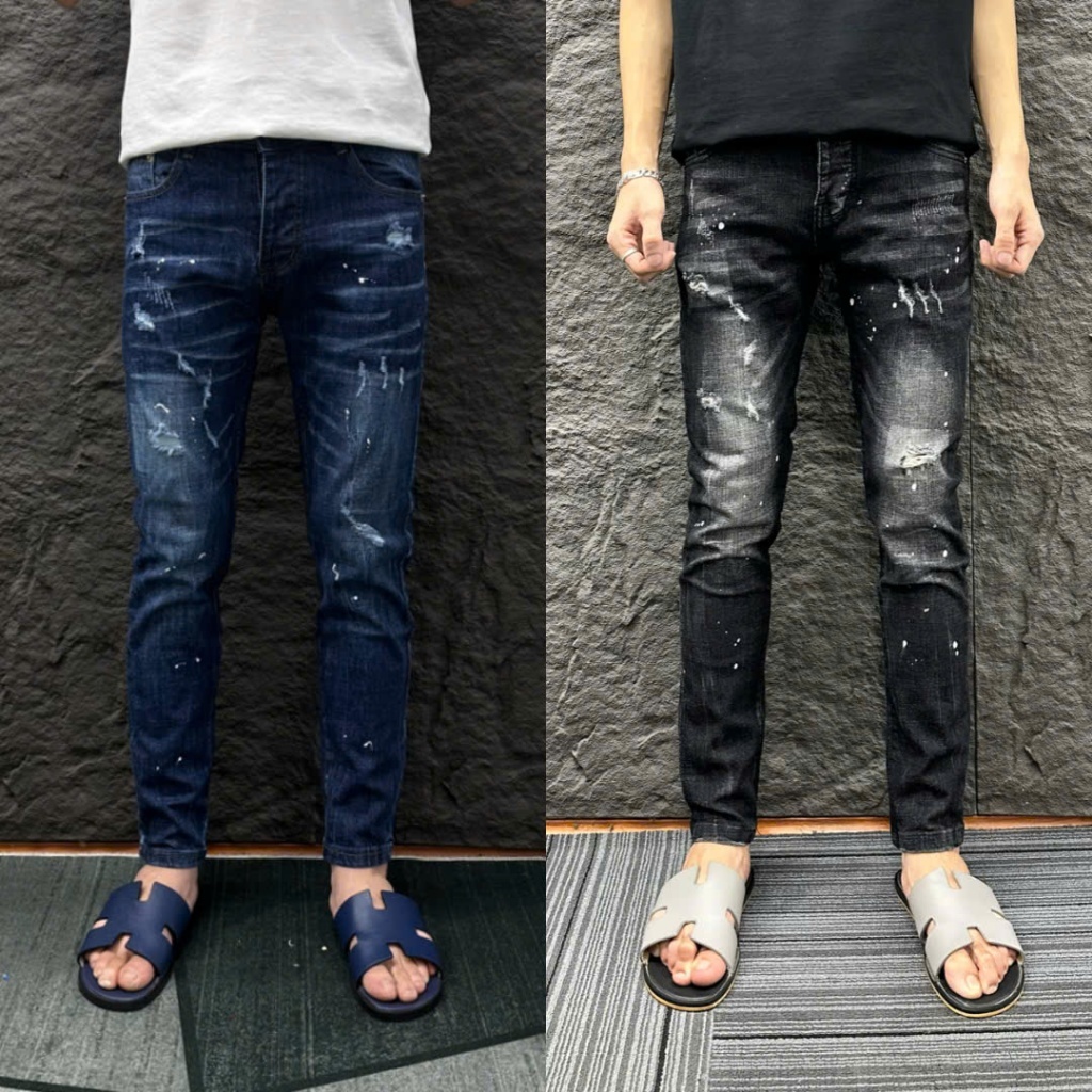 quần jeans D222 CÀO XƯỚC xám 4 cúc được ktra hàng