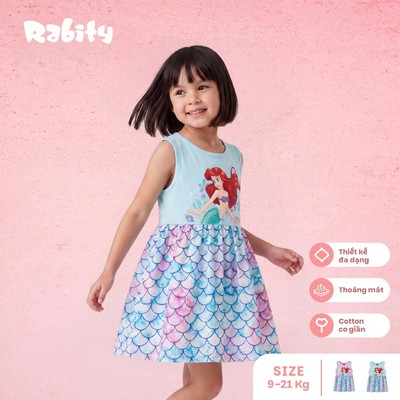   Đầm thun sát nách Ariel bé gái Rabity 552.022