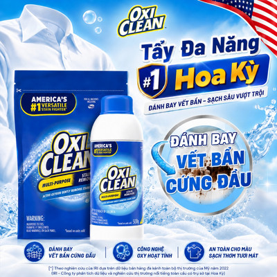 Bột Tẩy Đa Năng Oxiclean Giúp Tẩy Sạch Vết Bẩn Quần Áo, Cặn Canxi, Tẩy Sạch Nồi Xoong Chảo Inox