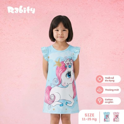  Đầm thun tay cánh tiên Pony bé gái Rabity 952.002