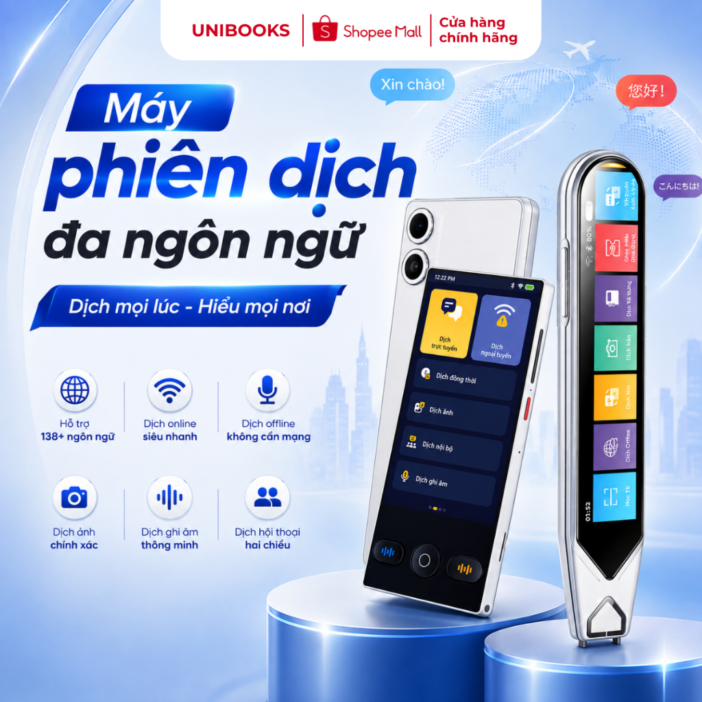 Máy phiên dịch chuyên dụng thế hệ mới M16 và Máy phiên dịch đa ngôn ngữ - Smart pen MC08