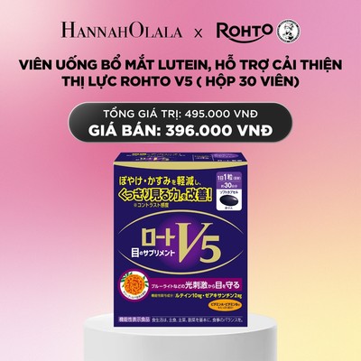 [KOL LIVE] Viên uống bổ mắt Lutein, hỗ trợ cải thiện thị lực Rohto V5 ( Hộp 30 viên)