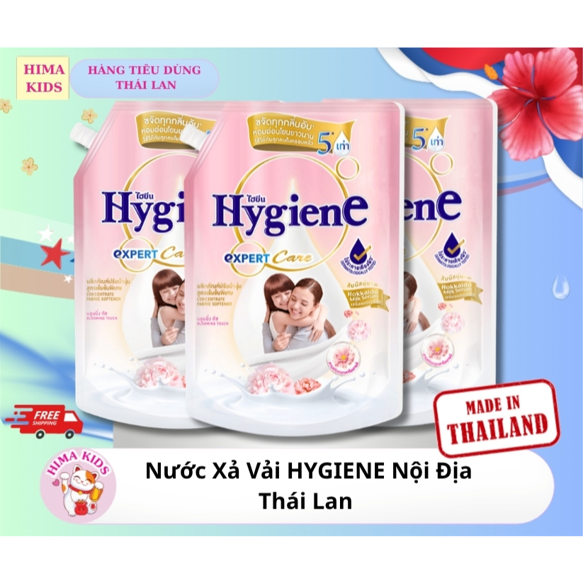 Nước xả vải Hygiene Expert Care hồng em bé 1000-1100 ml, nước xả vải thơm cực lâu hương nước hoa hàn
