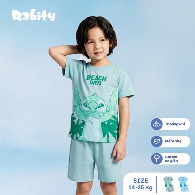   Đồ bộ thun tay ngắn Stitch Disney bé trai Rabity 560.057