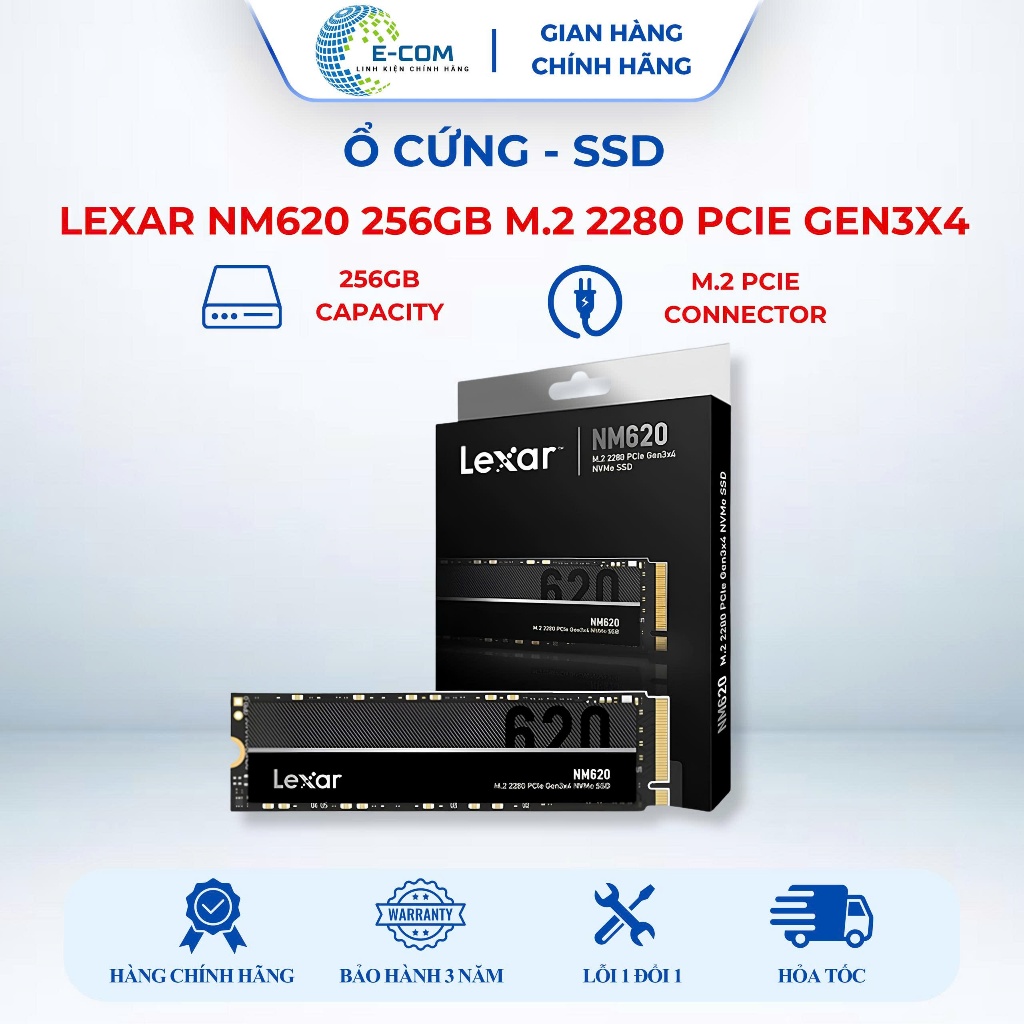 [SP FULL VAT] Ổ cứng SSD Lexar M2 2280 NVME 256GB LNM62X256