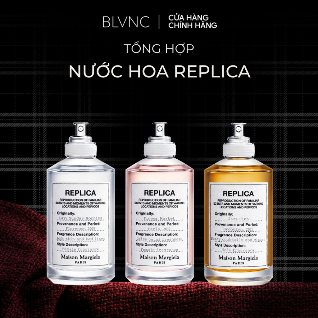 [BLANC] [Hỏa Tốc HCM] Nước hoa unisex Replica Lazy Sunday Morning - Flower Market - Jazz Club