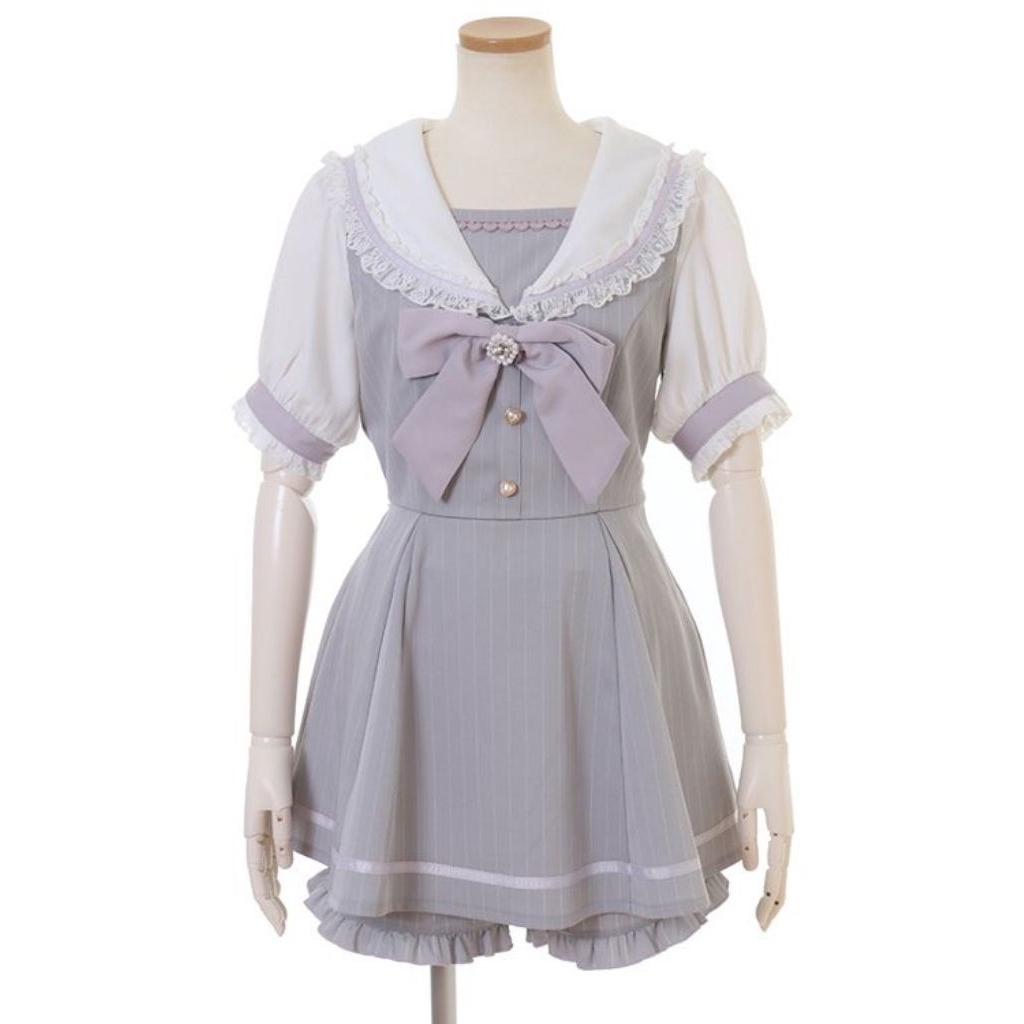 [Chính Hãng] LIZ LISA Set Up Sailor Tay Ngắn Xám 2nd hand hiếm sold out
