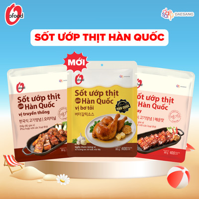 [O'FOOD VN] SỐT ƯỚP THỊT HÀN QUỐC O'FOOD 80G – SỐT ƯỚP THỊT MỀM NGỌT, THƠM ĐẬM VỊ, TIỆN LỢI CHO 400G THỊT