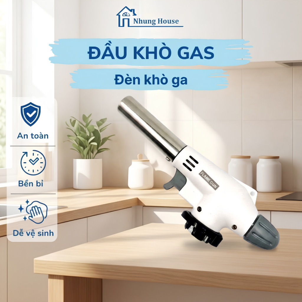 Đầu khò gas mini có mồi lửa đèn khò ga chỉnh lửa dùng cho bình gas mini