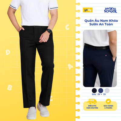 Quần âu nam Yody, quần dài quốc dân khóa sườn giọt lệ ẩn TRA MOTR26A005