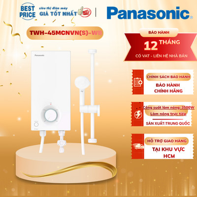 Máy Nước Nóng Trực Tiếp Panasonic DH-3VS1VW (3.5KW) | DH-4VS1VW (4.5KW) Không Bơm, An Toàn Tuyệt Đối