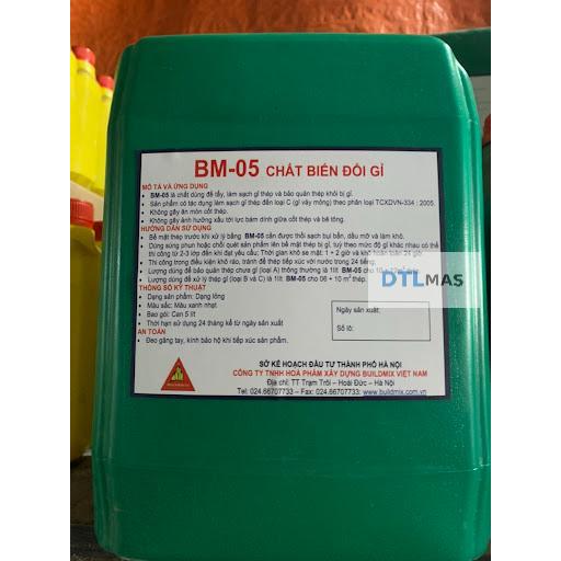 BM-05 Can 10 Lít - Chất biển đổi gỉ .Tẩy gỉ sắt thép xây dựng. Nhanh chóng. Hiệu quả