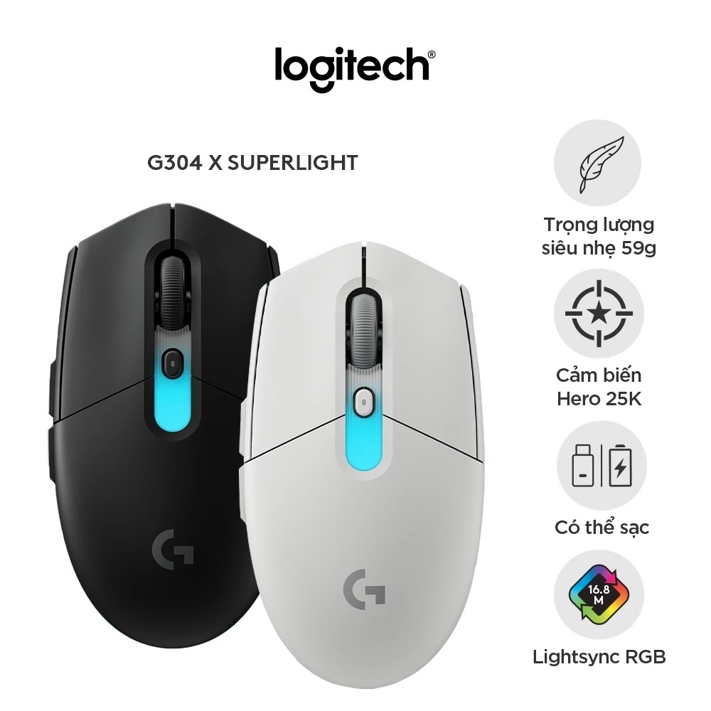 Chuột Gaming Không Dây Logitech G304 X SUPERLIGHT LIGHTSPEED - Bảo hành chính hãng