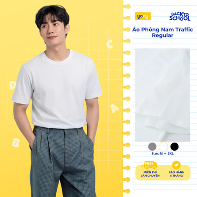 [KOL/KOC] Áo Phông Nam YODY Traffic Regular In Logo MCTS26S058