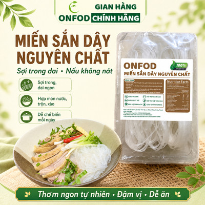 Miến sắn dây nguyên chất healthy ONFOD ăn kiêng giảm cân cho người tiểu đường, yoga, gym, mẹ bầu, bé ăn dặm 200g