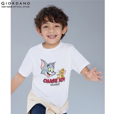 [GIORDANO x Tom&Jerry] Áo Thun Ngắn Tay Trẻ Em In Hình 3086258-02