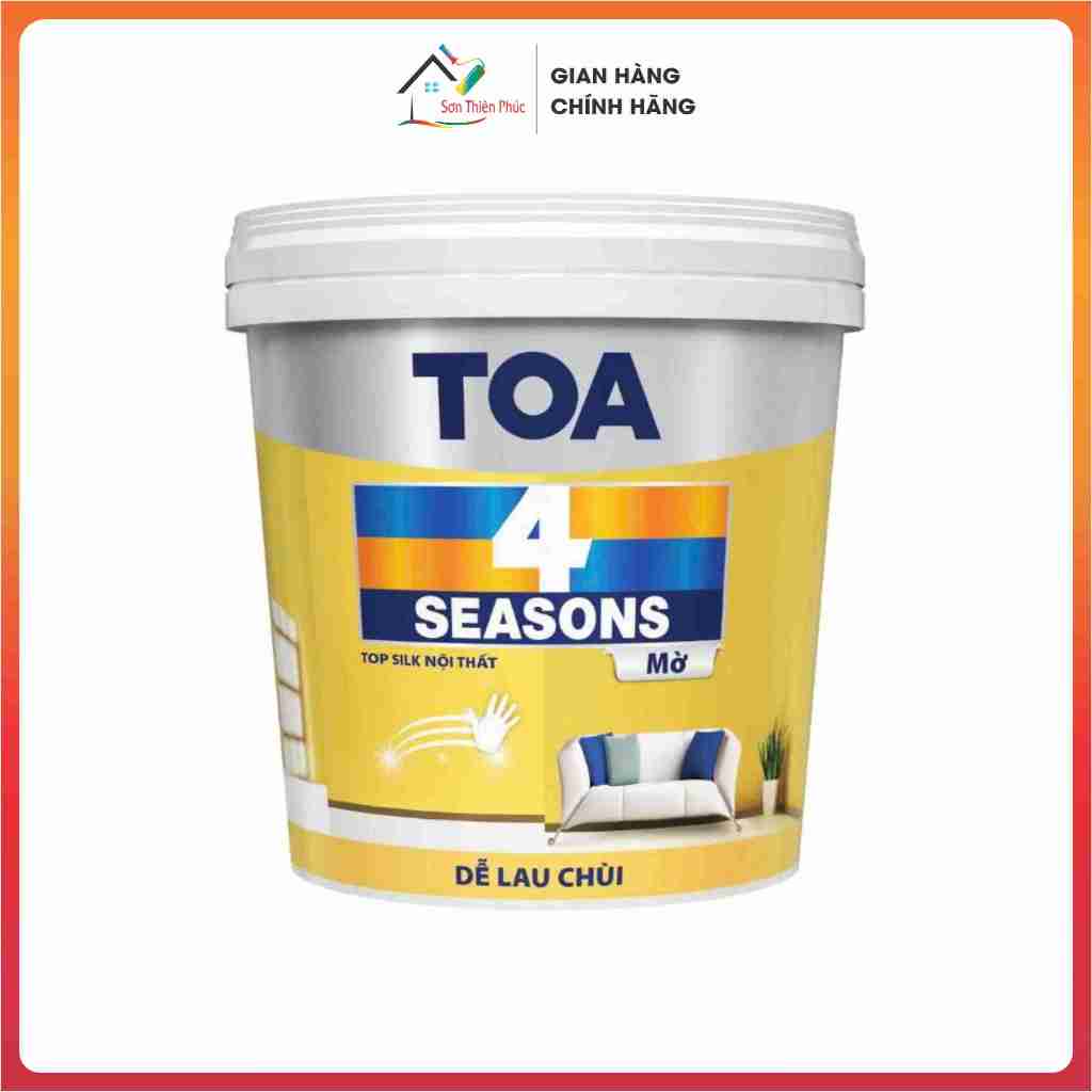 Sơn nội thất dễ lau chùi TOA 4 Seasons (1lít). Chống nấm mốc cao