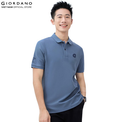[Online Exclusive] GIORDANO Áo Thun Nam Có Cổ Thêu Họa Tiết Polo 01016397-63