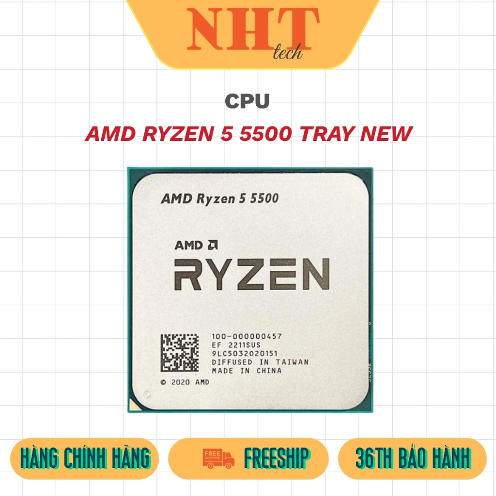 CPU AMD RYZEN 5 5500 TRAY NEW