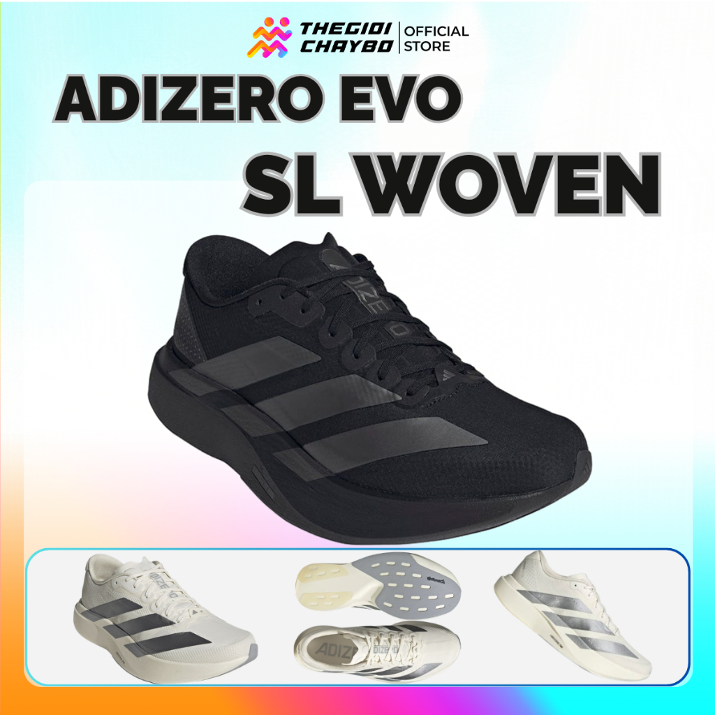 Adidas Adizero EVO SL WOVEN - Giày Chạy Bộ Nam Đệm Lightstrike Pro Êm, Đế Continental™️ Rubber