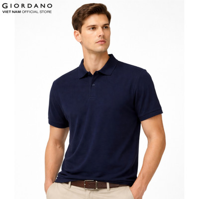 GIORDANO Áo Thun Nam Trơn Có Cổ Lycra Polo 01016245