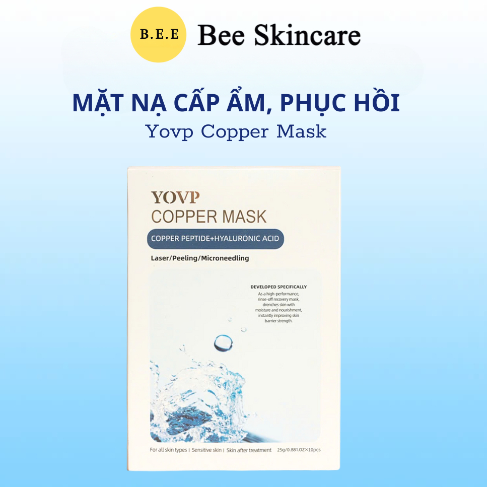 Mặt nạ Yovp Copper Mask Dưỡng Ẩm, Tăng Đàn Hồi, Phục Hồi Da Bee Skincare