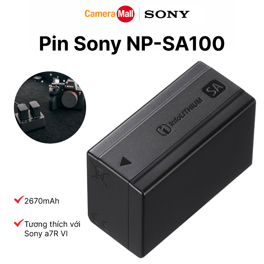Pin Sony NP-SA100 (2670 mAh) - Hàng chính hãng