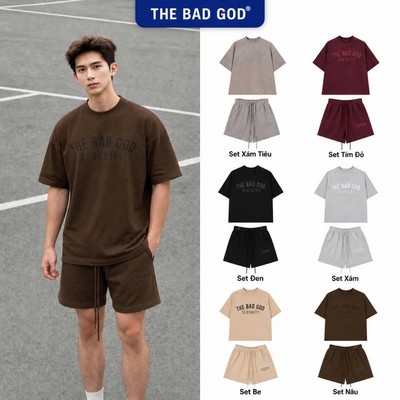 Bộ Quần Áo Mùa Hè The Bad God Serenity Bold Nam Nữ Phong Cách Trẻ Trung Năng Động