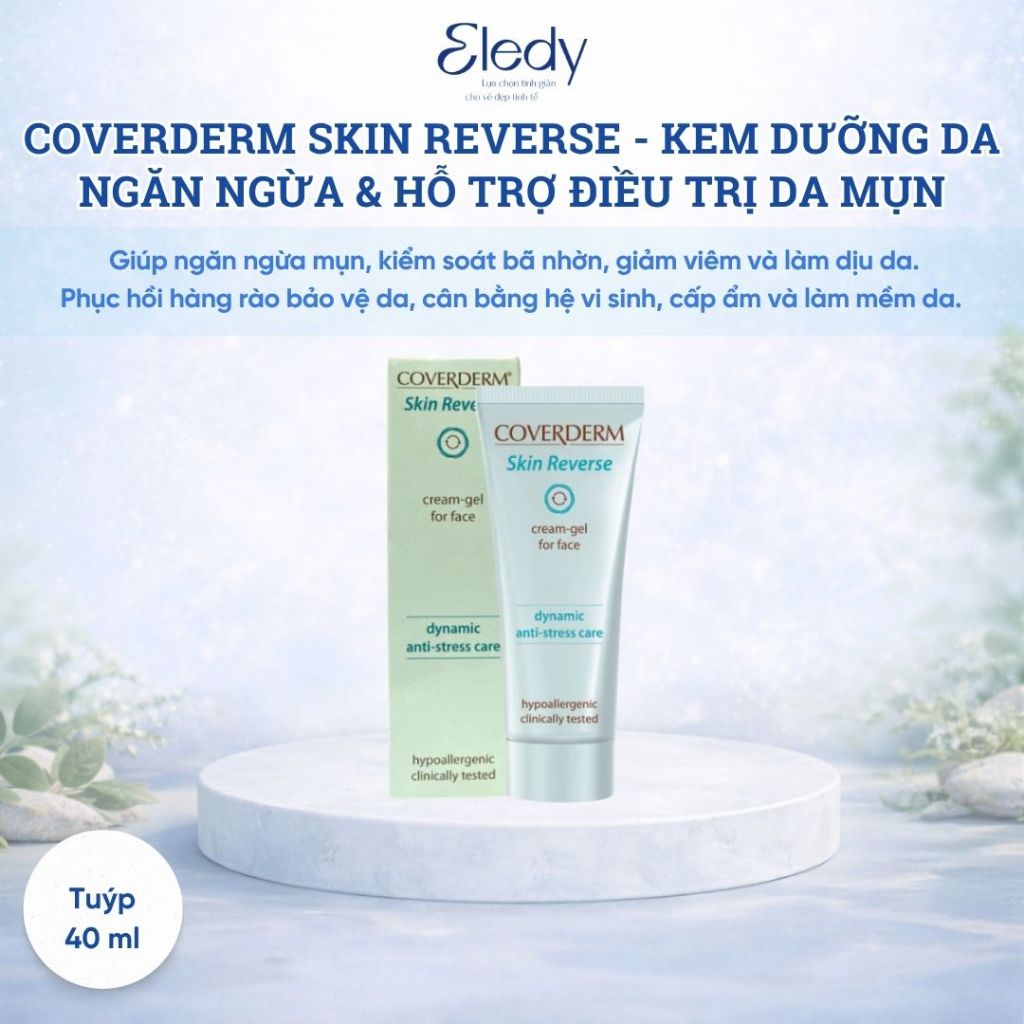 [COVERDERM] Skin Reverse 40ml Kem Dưỡng Hỗ Trợ Giảm Mụn