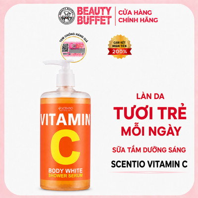 Sữa tắm dưỡng sáng Scentio Vitamin C Body White Shower Serum 450ml