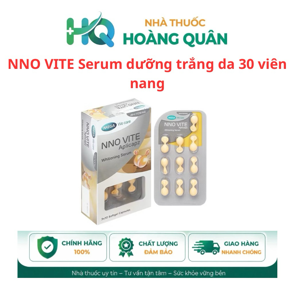 NNO VITE Serum dưỡng trắng da 30 viên nang