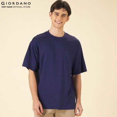 GIORDANO Áo Thun Nam Cổ Tròn Có Túi Liquid Touch Pocket Tee 01025219
