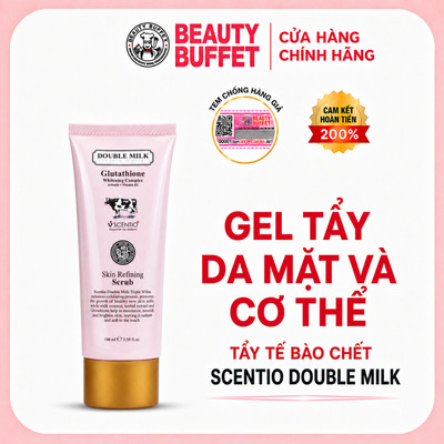 Tẩy tế bào chết sáng da Scentio Double Milk Triple White Skin Refining Scrub 100ml