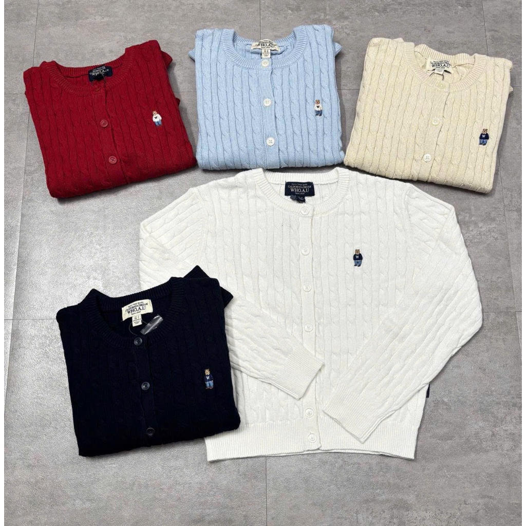 [ CHÍNH HÃNG ] ÁO CARDIGAN WHOAU LEN THỪNG NỮ